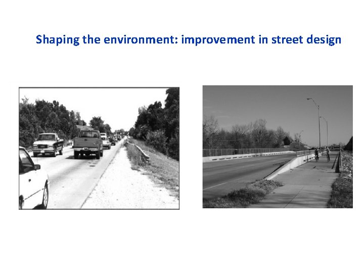 Shaping the environment: improvement in street design 