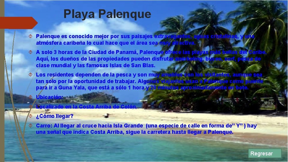 Playa Palenque es conocido mejor por sus paisajes extravagantes, aguas cristalinas, y una atmósfera