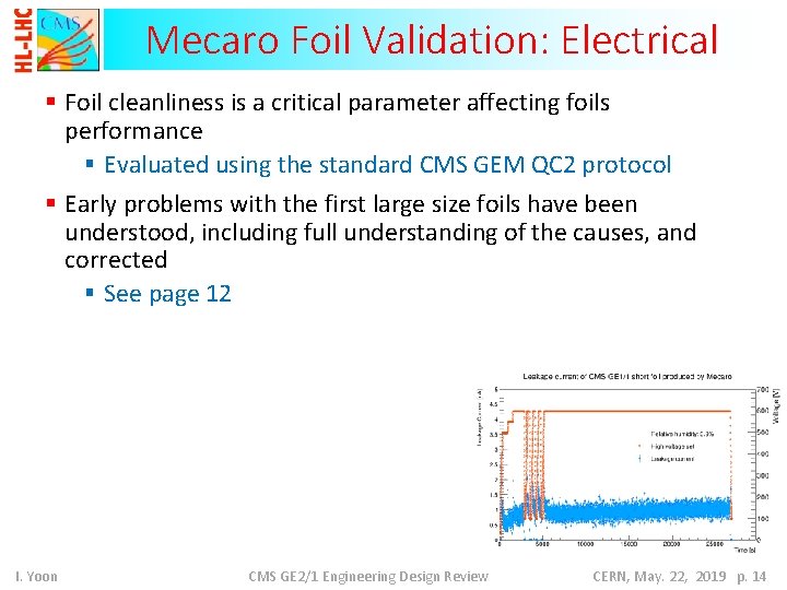 Mecaro Foil Validation: Electrical § Foil cleanliness is a critical parameter affecting foils performance