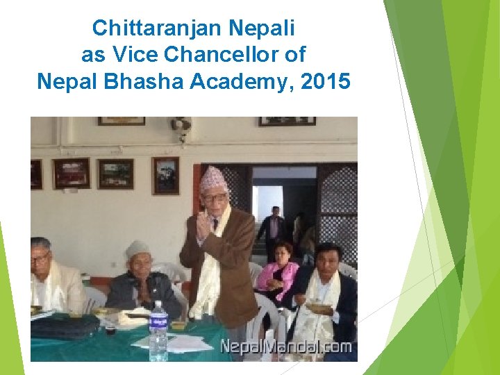Chittaranjan Nepali as Vice Chancellor of Nepal Bhasha Academy, 2015 
