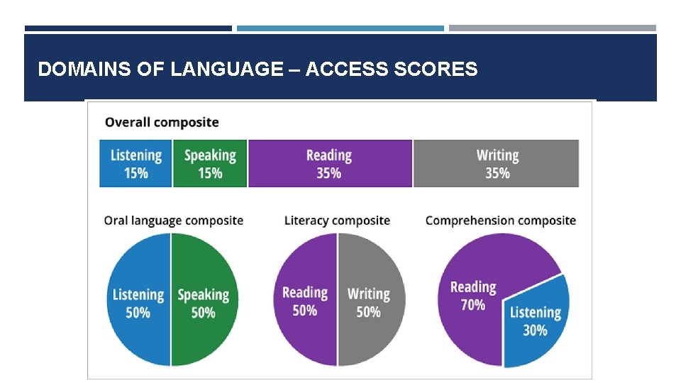 DOMAINS OF LANGUAGE – ACCESS SCORES 