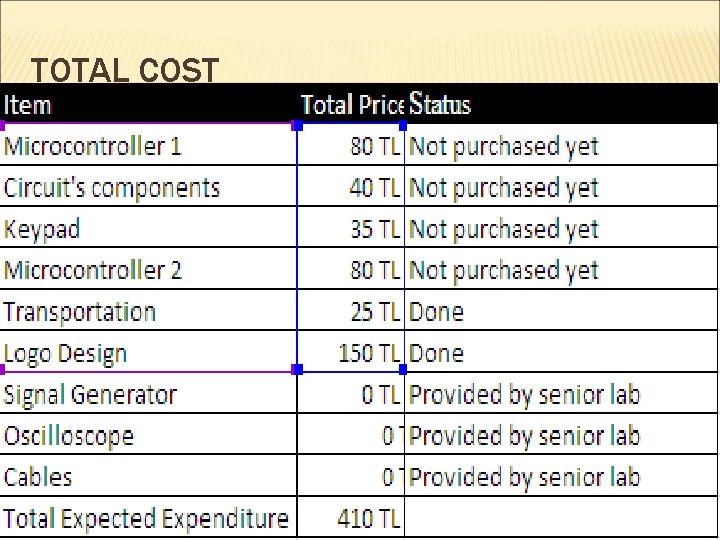 TOTAL COST 