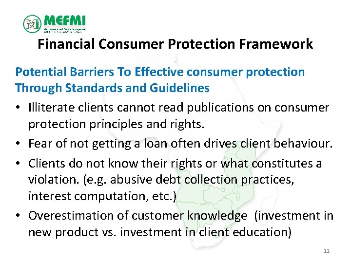 Financial Consumer Protection Augustine Mwanje Introduction One key