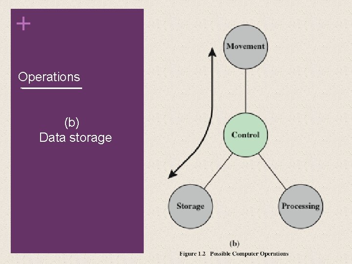 + Operations (b) Data storage 