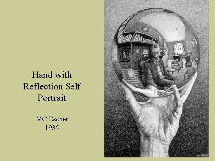 Hand with Reflection Self Portrait MC Escher 1935 Hand with Reflection Self Portrait MC Escher 1935