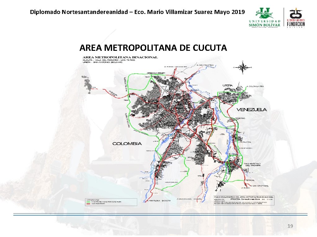 Diplomado Nortesantandereanidad – Eco. Mario Villamizar Suarez Mayo 2019 AREA METROPOLITANA DE CUCUTA 19