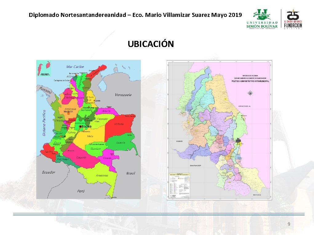 Diplomado Nortesantandereanidad – Eco. Mario Villamizar Suarez Mayo 2019 UBICACIÓN 9 