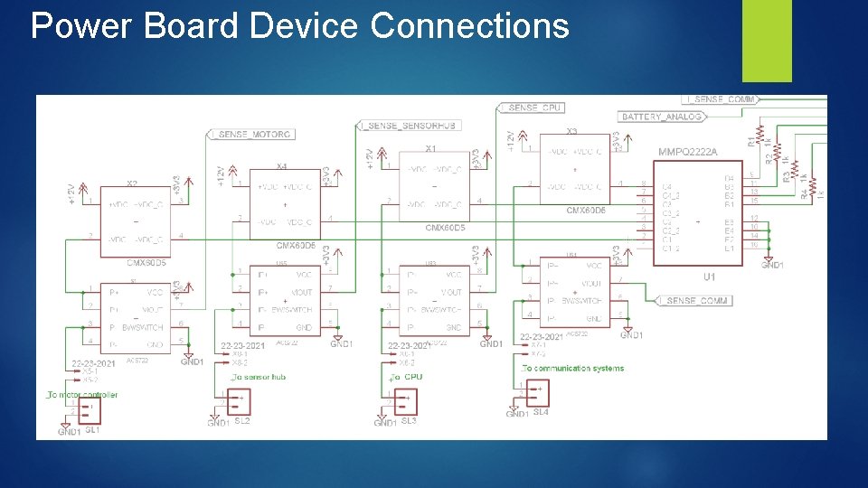 Power Board Device Connections 