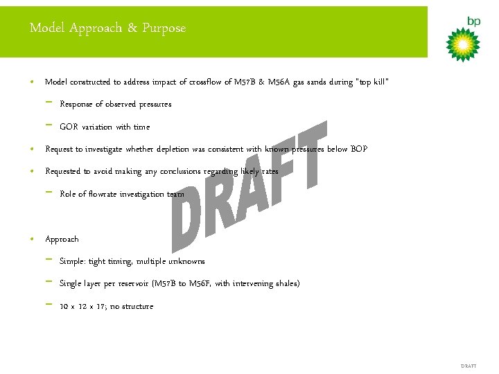 Model Approach & Purpose • Model constructed to address impact of crossflow of M