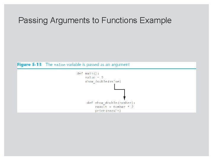 Passing Arguments to Functions Example 