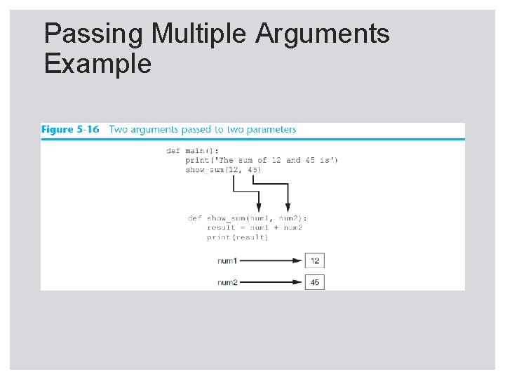 Passing Multiple Arguments Example 