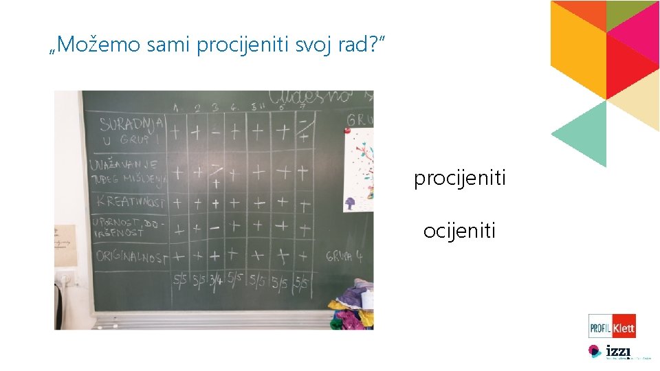 „Možemo sami procijeniti svoj rad? ” procijeniti 