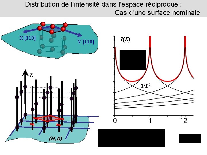 Distribution de l’intensité dans l’espace réciproque : Cas d’une surface nominale _ X [110]