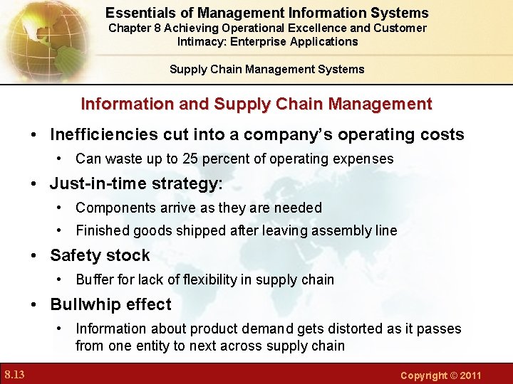 Essentials of Management Information Systems Chapter 8 Achieving Operational Excellence and Customer Intimacy: Enterprise Essentials of Management Information Systems Chapter 8 Achieving Operational Excellence and Customer Intimacy: Enterprise