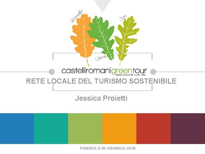 RETE LOCALE DEL TURISMO SOSTENIBILE Jessica Proietti PINEROLO 30 GENNAIO 2016 