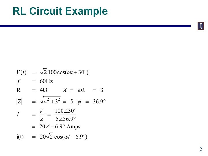 RL Circuit Example 2 