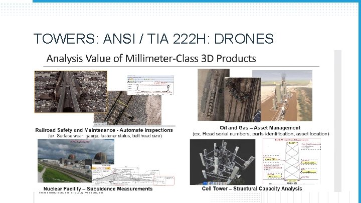 TOWERS: ANSI / TIA 222 H: DRONES Telecommunications Industry Association 