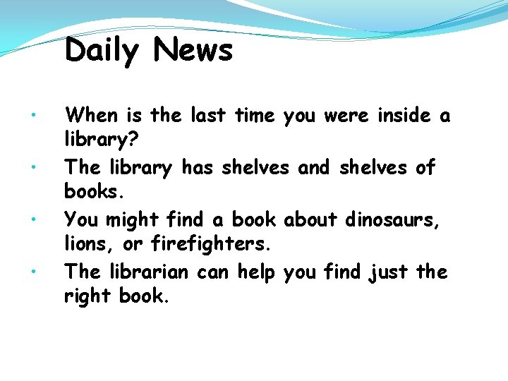 Daily News • • When is the last time you were inside a library?