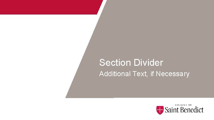 Section Divider Additional Text, if Necessary 