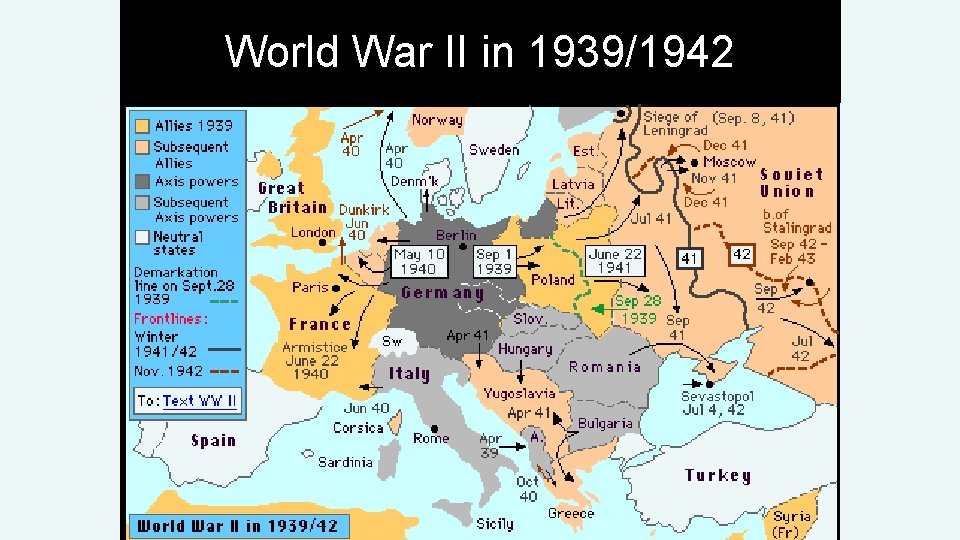 World War II in 1939/1942 