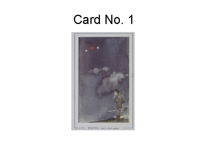 Card No. 1 Card No. 1