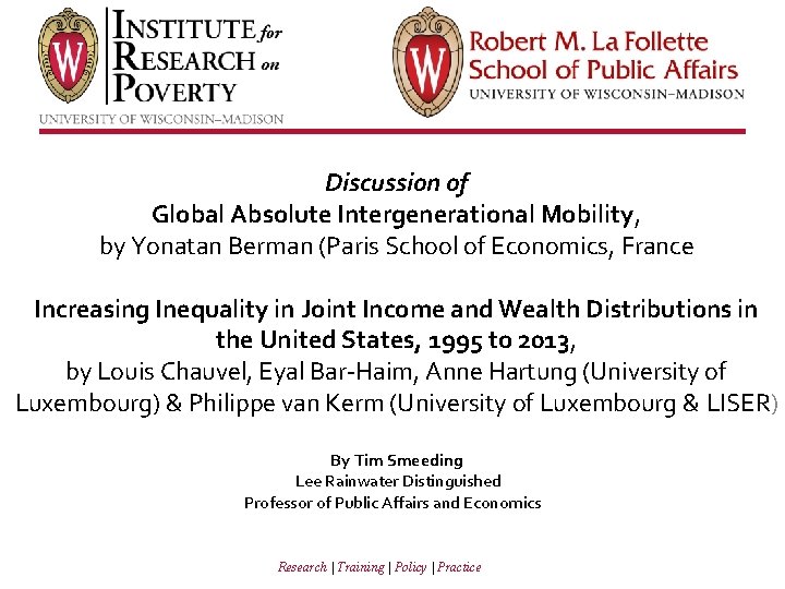 Discussion of Global Absolute Intergenerational Mobility, by Yonatan Berman (Paris School of Economics, France