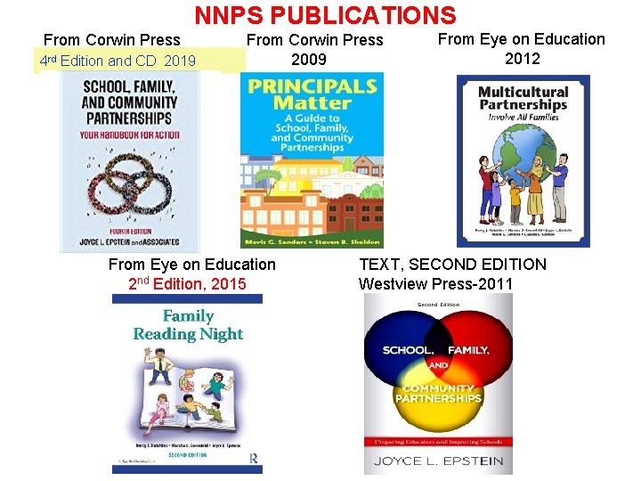 NNPS PUBLICATIONS From Corwin Press 4 rd Edition and CD 2019 From Corwin Press