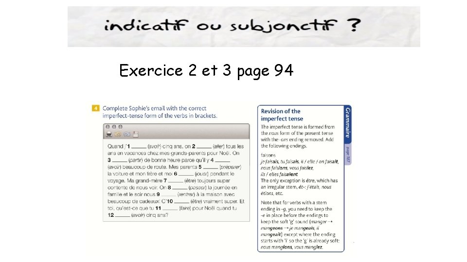 Exercice 2 et 3 page 94 