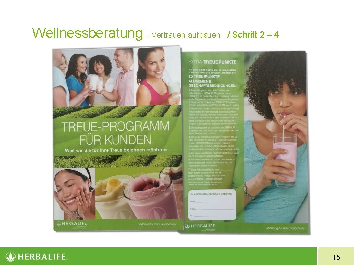 Wellnessberatung - Vertrauen aufbauen / Schritt 2 – 4 15 