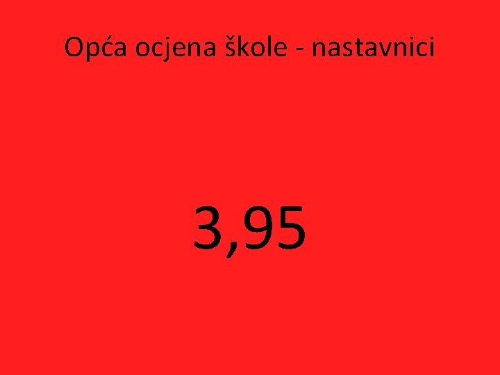 Opća ocjena škole - nastavnici 3, 95 Opća ocjena škole - nastavnici 3, 95