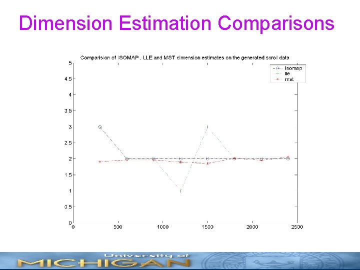 Dimension Estimation Comparisons 