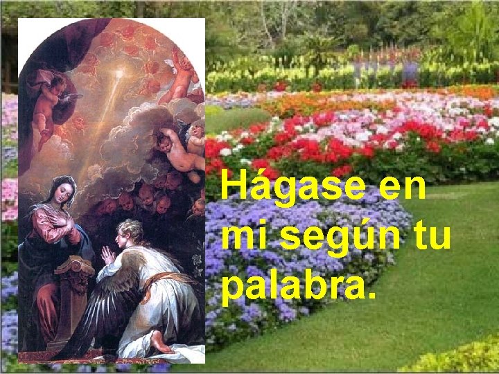 Hágase en mi según tu palabra. 