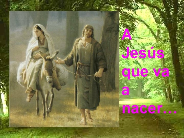 A Jesús que va a nacer… 