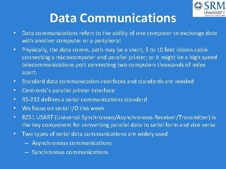 Data Communications • Data communications refers to the ability of one computer to exchange