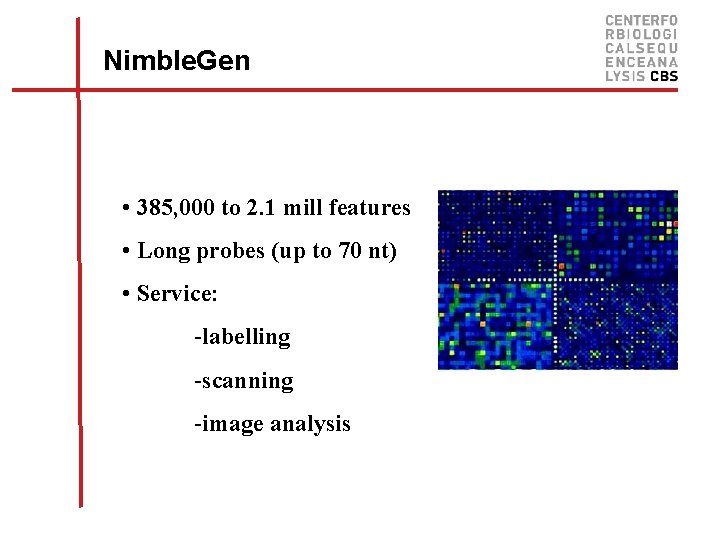 Nimble. Gen • 385, 000 to 2. 1 mill features • Long probes (up