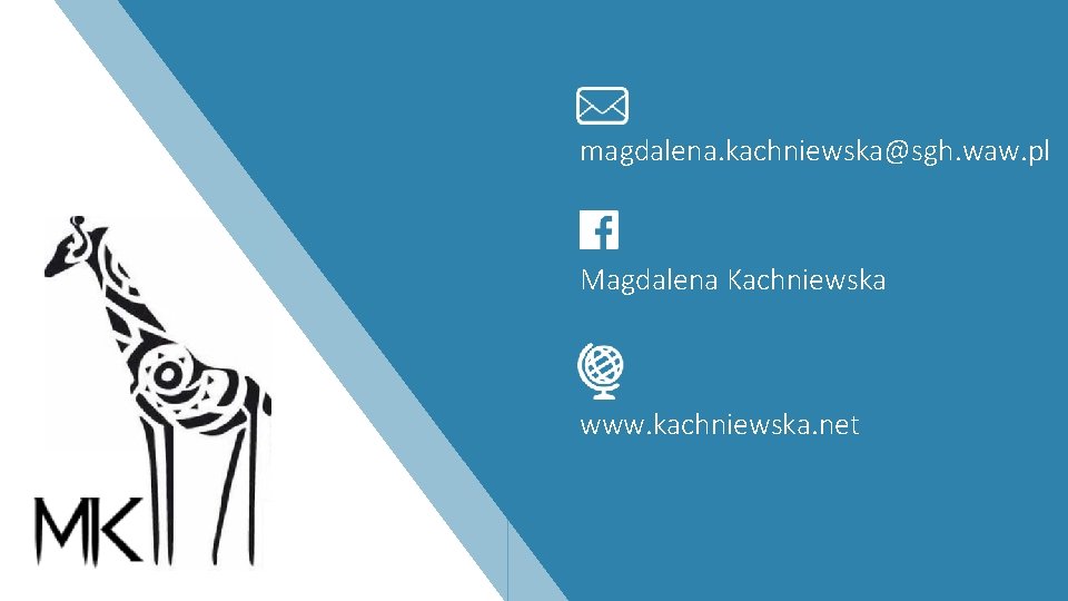 magdalena. kachniewska@sgh. waw. pl Magdalena Kachniewska www. kachniewska. net 