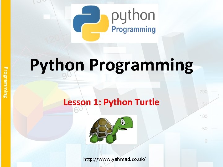 Programming Python Programming Lesson 1: Python Turtle http: //www. yahmad. co. uk/ 