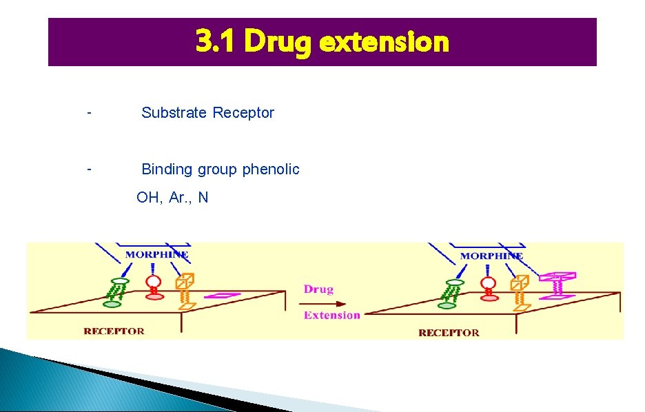 3. 1 Drug extension - Substrate Receptor - Binding group phenolic OH, Ar. ,