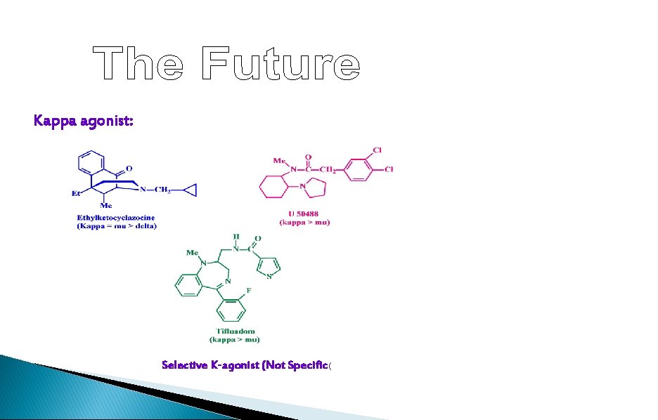 Kappa agonist: Selective K-agonist (Not Specific( 