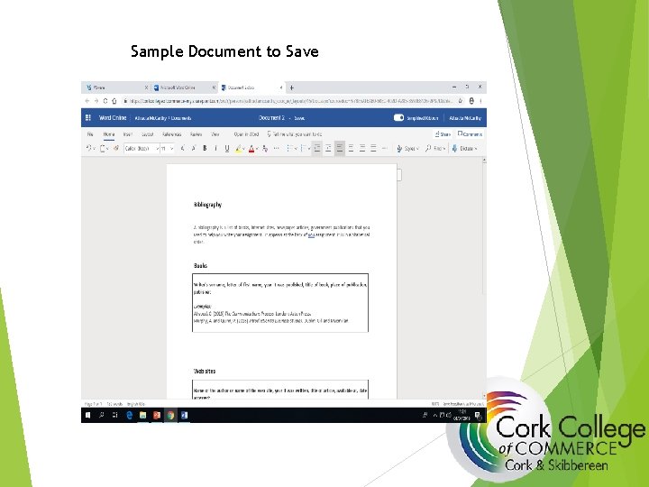 Sample Document to Save 