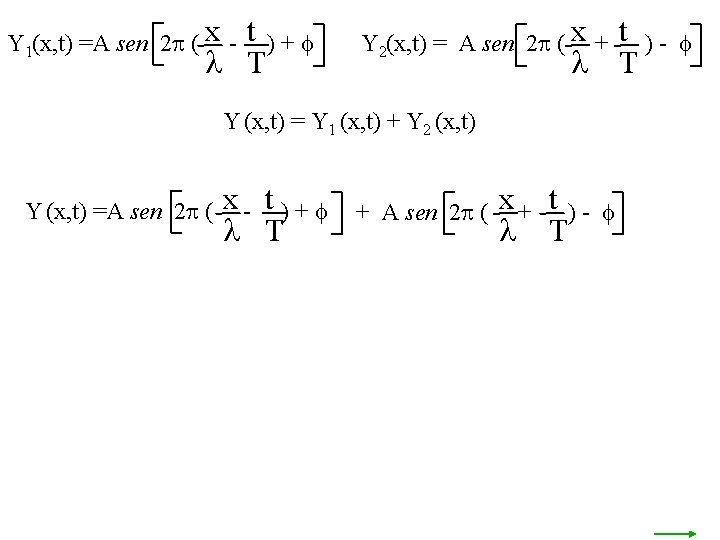 Y 1(x, t) =A sen 2 p ( x - t )+f l T