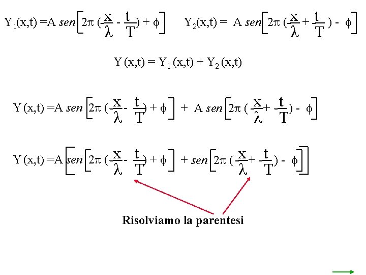 Y 1(x, t) =A sen 2 p ( x - t )+f l T