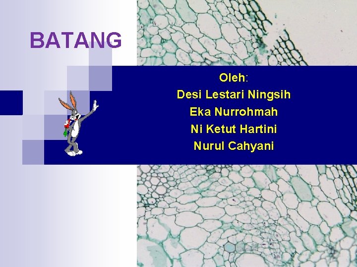 BATANG Oleh: Desi Lestari Ningsih Eka Nurrohmah Ni Ketut Hartini Nurul Cahyani 