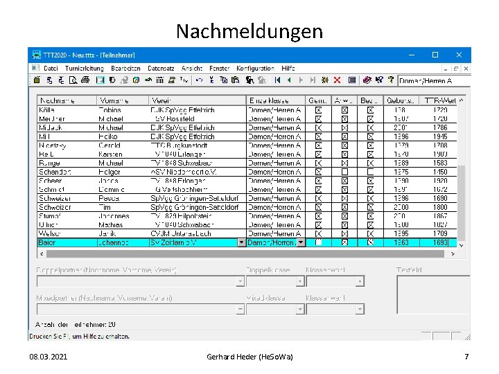 Nachmeldungen 08. 03. 2021 Gerhard Heder (He. So. Wa) 7 
