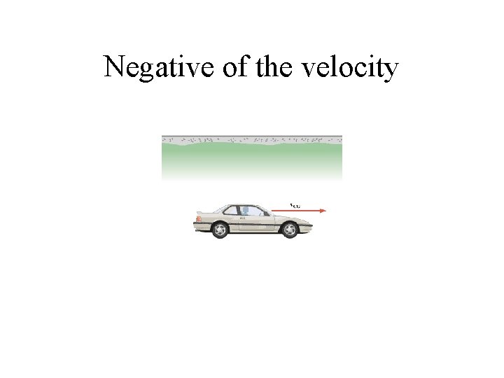 Negative of the velocity 