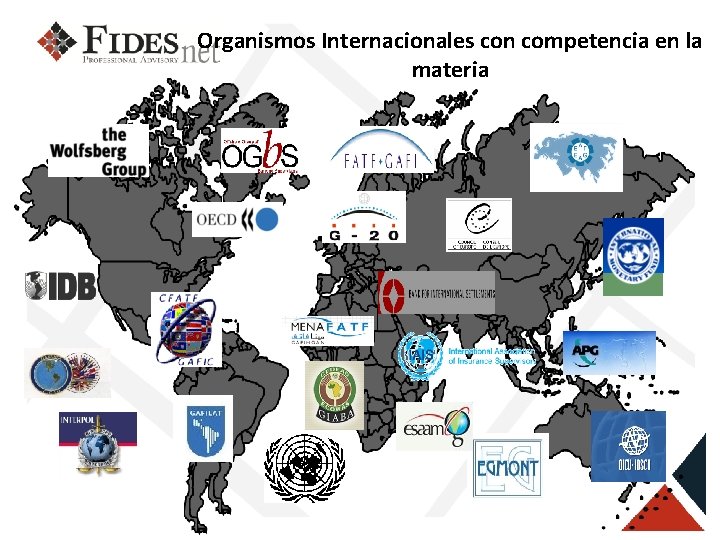 Organismos Internacionales con competencia en la materia 
