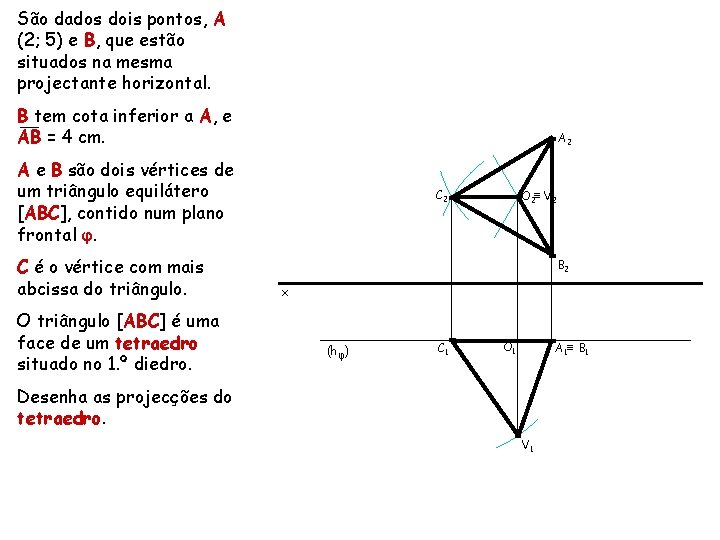 São dados dois pontos, A (2; 5) e B, que estão situados na mesma