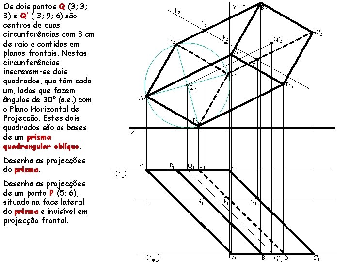 Os dois pontos Q (3; 3; 3) e Q’ (-3; 9; 6) são centros