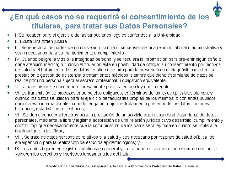 ¿En qué casos no se requerirá el consentimiento de los titulares, para tratar sus