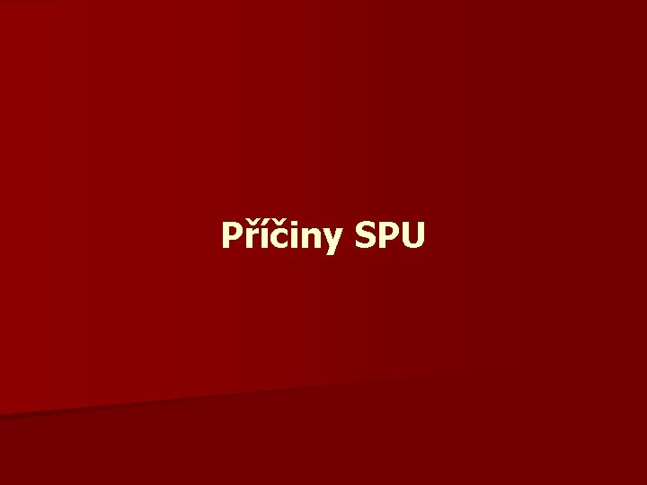 Příčiny SPU 